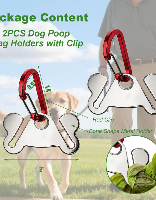Load image into Gallery viewer, 2PCS Dog Poop Bag Holder, Waste Bag Holder, Dog Poop Bag Carrier, Hand Free Holder
